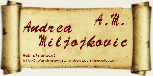 Andrea Miljojković vizit kartica
